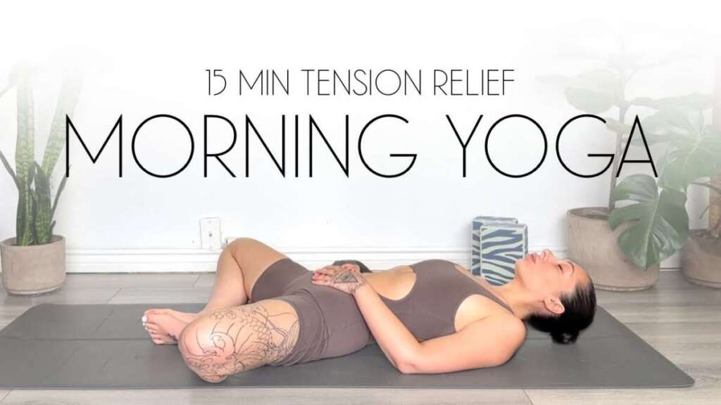 15 Min Morning Yoga Reset Stress & Tension Relief – WITH BLOCKS