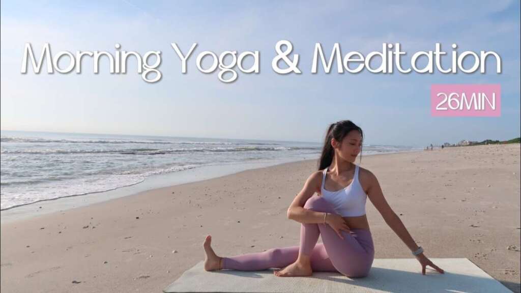 26-Min Morning Yoga | Start Your Day Right With Gentle Stretches & Meditation · Yoga On The Beach