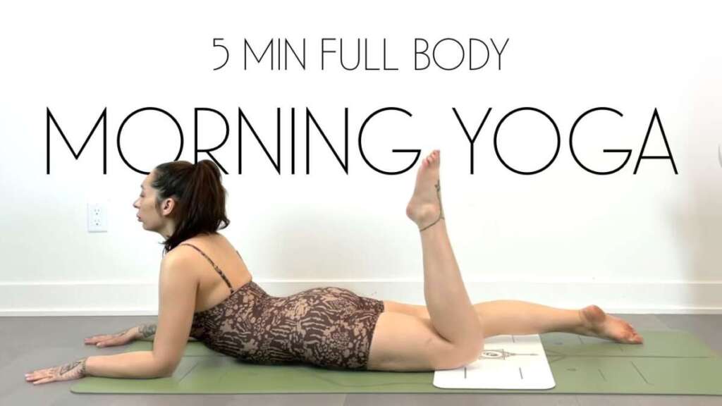 5 Min Morning Yoga Full Body Stretch (DAY 1) 7 Day Morning Yoga Challenge