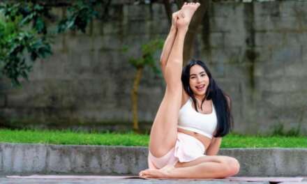 Happy Morning Yoga In Skirt