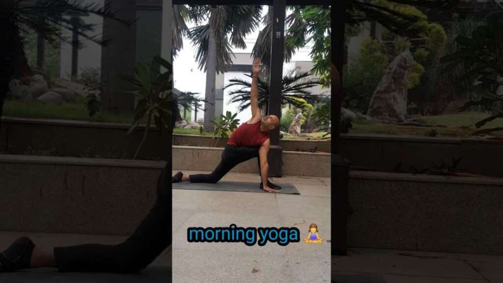 I Tried A Morning Yoga Routine #yoga #shorts