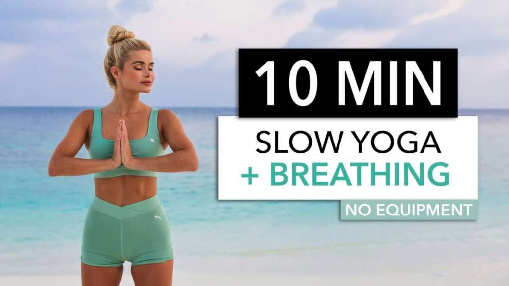 10 MIN SLOW YOGA + BREATHING – Anti Stress / For Mornings, Before Bed Or After A Workout
