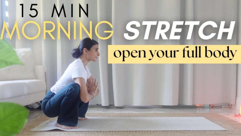 15 MIN MORNING STRETCH | Wake Up Stretch To Feel Amazing – All Levels (Yoga With Nancy)