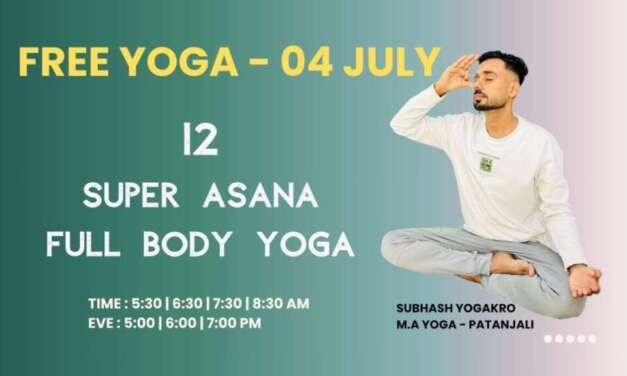 Subhash Yogakro -12 Super Asana – 04 July – Sahaj Yoga -M- Free Live Yoga Live