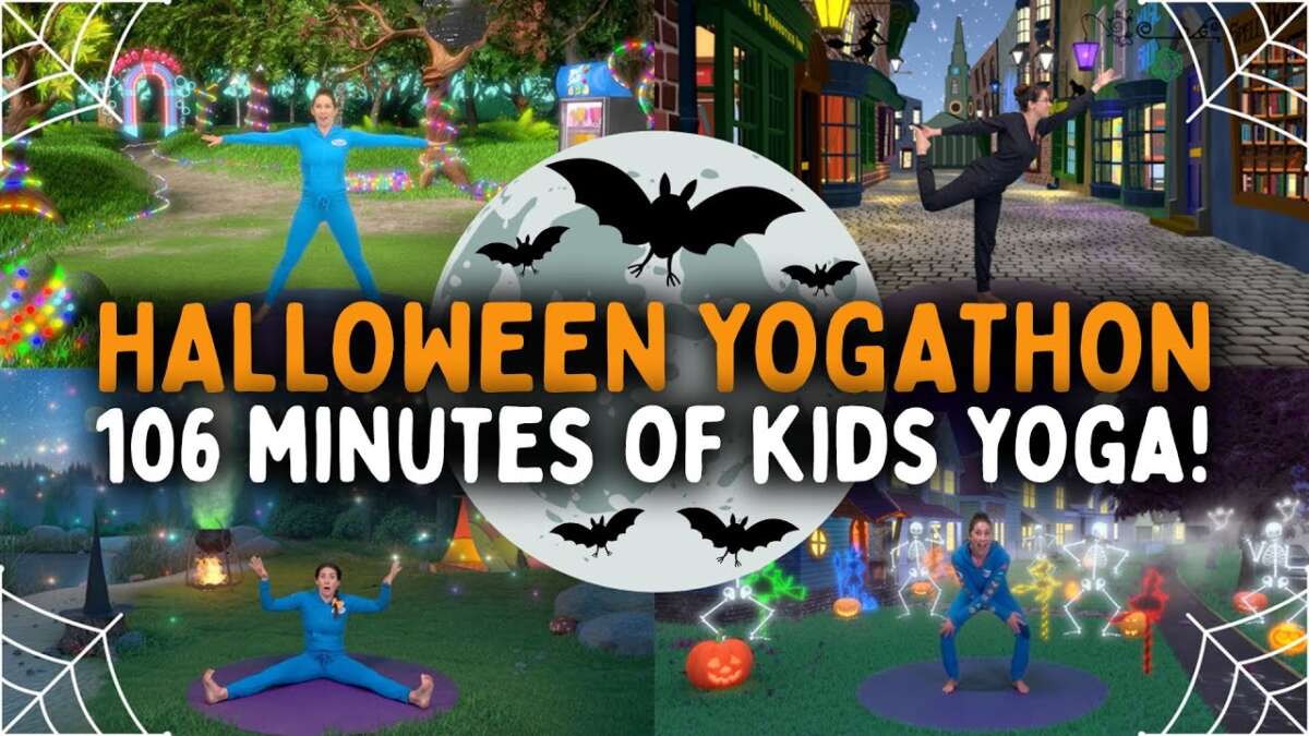 Halloween YOGATHON For Kids! 👻🎃 | Cosmic Kids Yoga