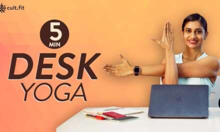 Desk Yoga For Wrists, Elbows And Shoulder  | Fit In Five | Yoga At Home | Yoga Routine | Cult Fit