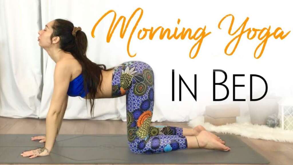 BEST Morning Yoga Stretches In Bed (10 Minute Yoga Full Body Stretch)